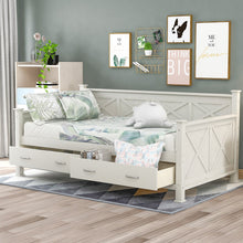 Twin White Two Drawer Bed