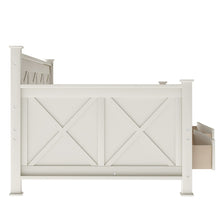 Twin White Two Drawer Bed