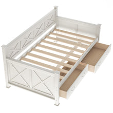 Twin White Two Drawer Bed
