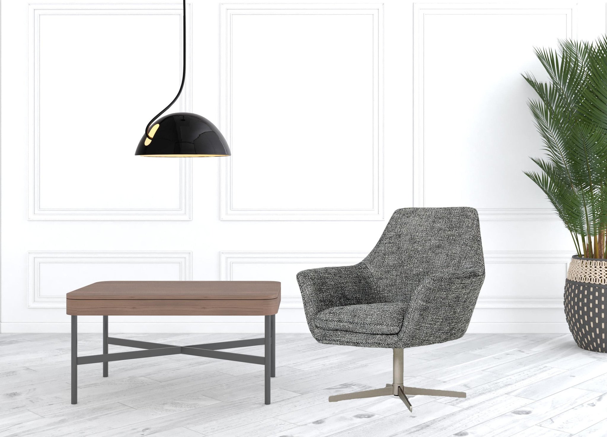 Silla Industrial Gris Oscuro Con Giratorio De Metal