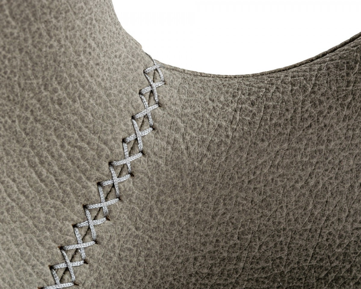 43" Gray And Black Faux Leather Swivel Low Back Bar Height Chair With Footrest