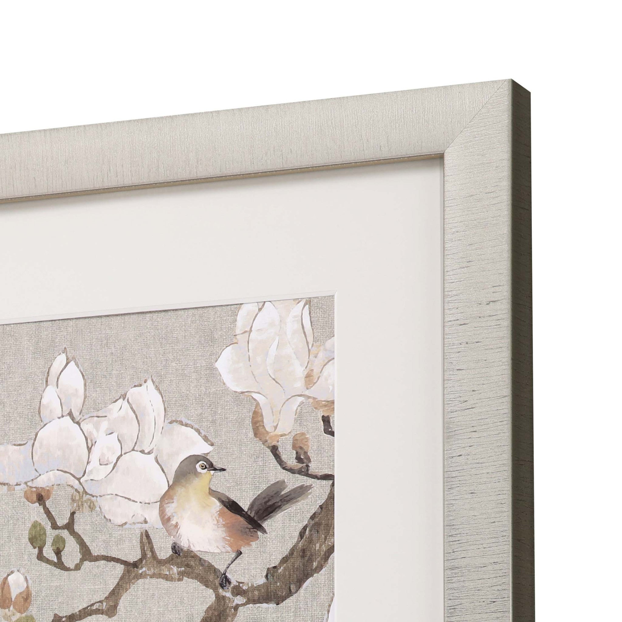 Magnolia Bloom Framed Art Gold Picture Frame Print Wall Art