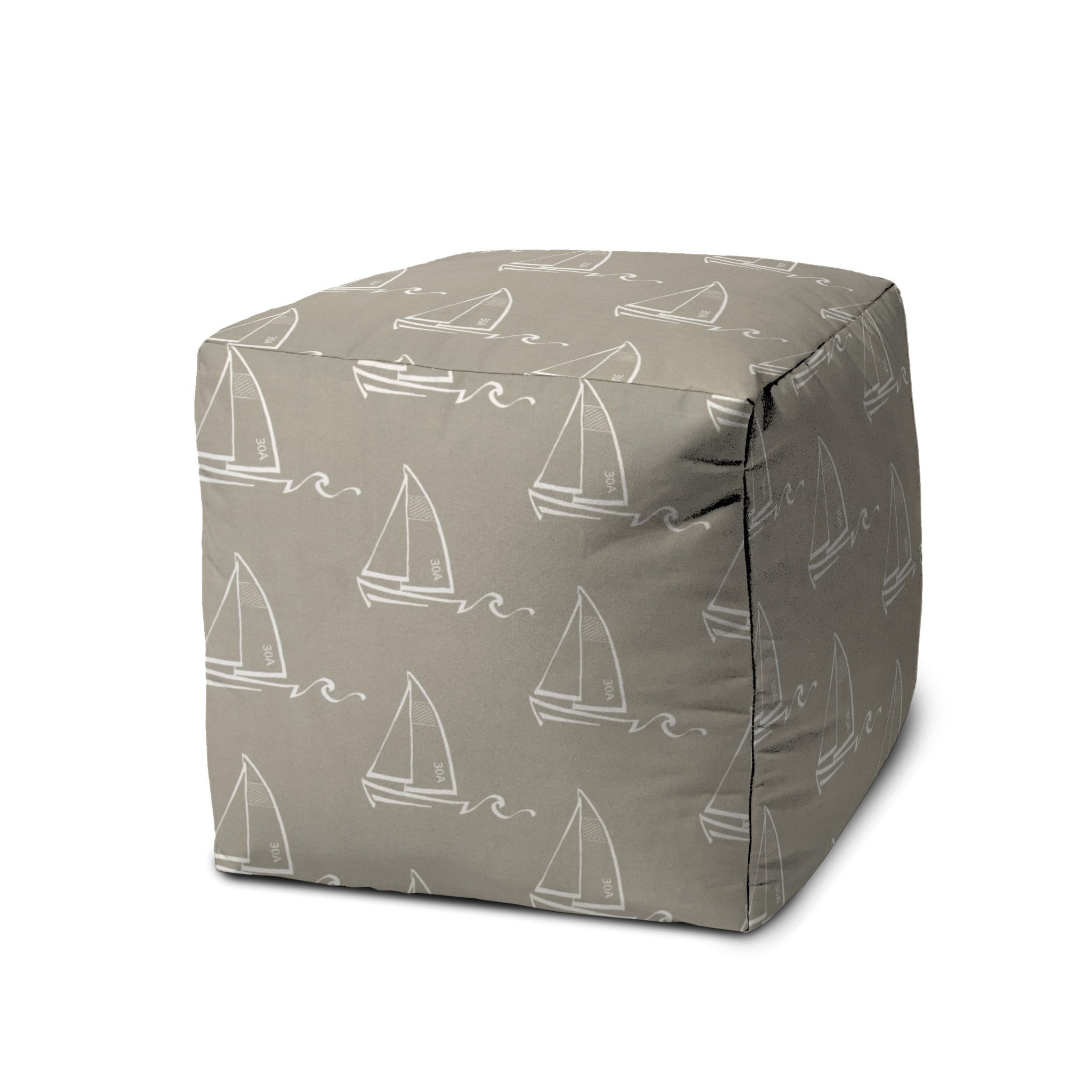 Green Cube Indoor Outdoor Pouf Cover 17"
