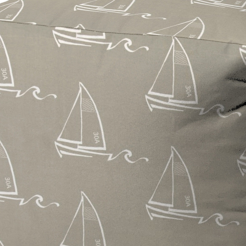 Green Cube Indoor Outdoor Pouf Cover 17"