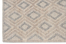5’ x 7’ Tan Gray Diamond Lattice Modern Area Rug