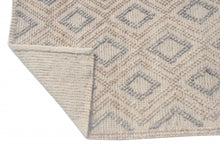 5’ x 7’ Tan Gray Diamond Lattice Modern Area Rug