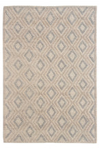 6’ x 9’ Tan Gray Diamond Lattice Modern Area Rug
