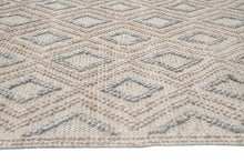 6’ x 9’ Tan Gray Diamond Lattice Modern Area Rug