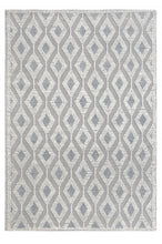 6’ x 9’ Ivory Gray Diamond Trellis Modern Area Rug