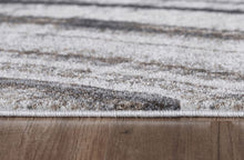 5’ x 8’ Gray Ivory Abstract Strokes Modern Area Rug