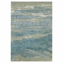 5’ x 8’ Blue Sage Impressionistic Ocean Area Rug