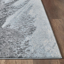 5’ x 8’ Blue Gray Abstract Mist Modern Area Rug