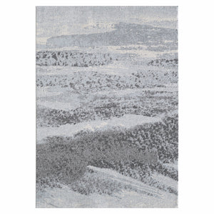7’ x 10’ Blue Gray Abstract Mist Modern Area Rug
