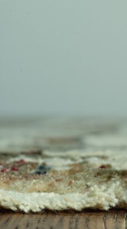 5’ x 8’ Ivory Khaki Distressed Plaid Area Rug