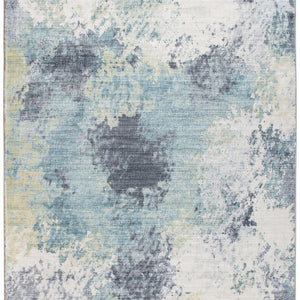 6’ x 9’ Blue Yellow Abstract Sky Area Rug