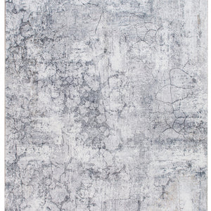 8’ x 10’ Gray Distressed Marble Area Rug