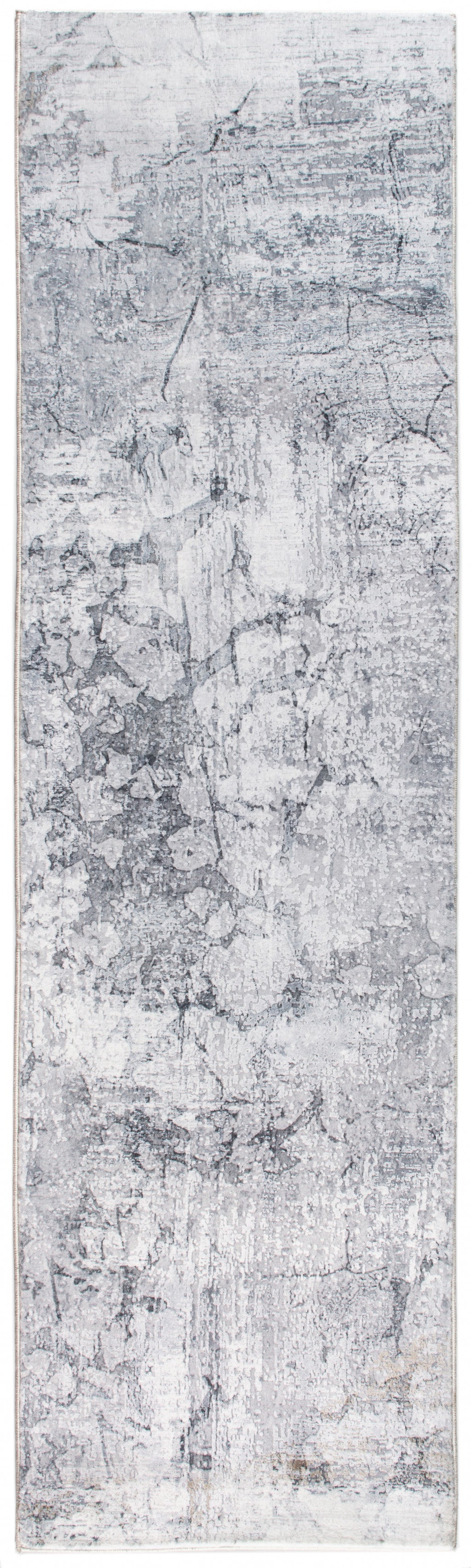 8’ x 10’ Gray Distressed Marble Area Rug