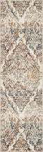 2’ x 8’ Ivory Brown Decorative Diamond Runner Rug