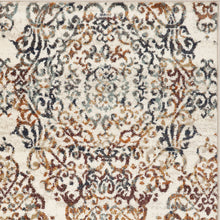 3’ x 5’ Ivory Brown Decorative Diamond Area Rug