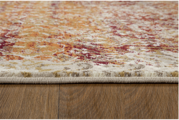 2’ x 8’ Rust Ivory Distressed Diamonds Runner Rug