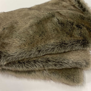 50" x 60" Royal Dark Gray Long Hair Faux Fur Throw