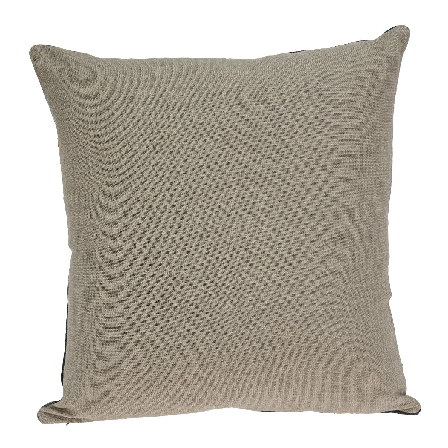 Cojín 100% algodón con cremallera amarilla y negra de 20 "X 20"