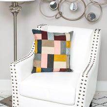 Cojín 100% algodón con cremallera amarilla y negra de 20 