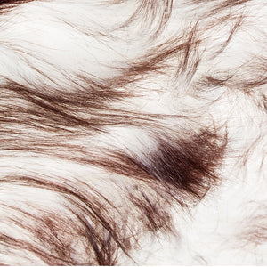 3' X 5' Chocolate Faux Fur Ombre Non Skid Area Rug