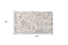 3' X 5' Chocolate Faux Fur Ombre Non Skid Area Rug