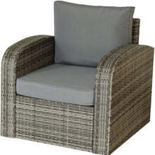 Three Piece Gray RA Faux Rattan and Slate Gray Outdoor Seating Set with Table