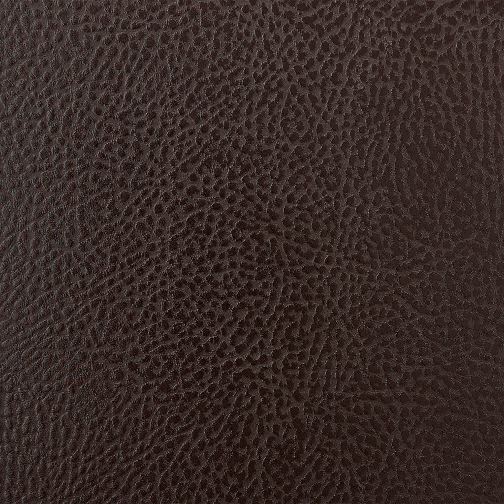 34" Chocolate Faux Leather And Iron Swivel Low Back Counter Height Bar Chair