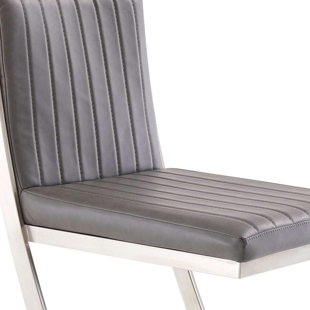 39" Vintage Black Faux Leather And Iron Counter Height Bar Chair