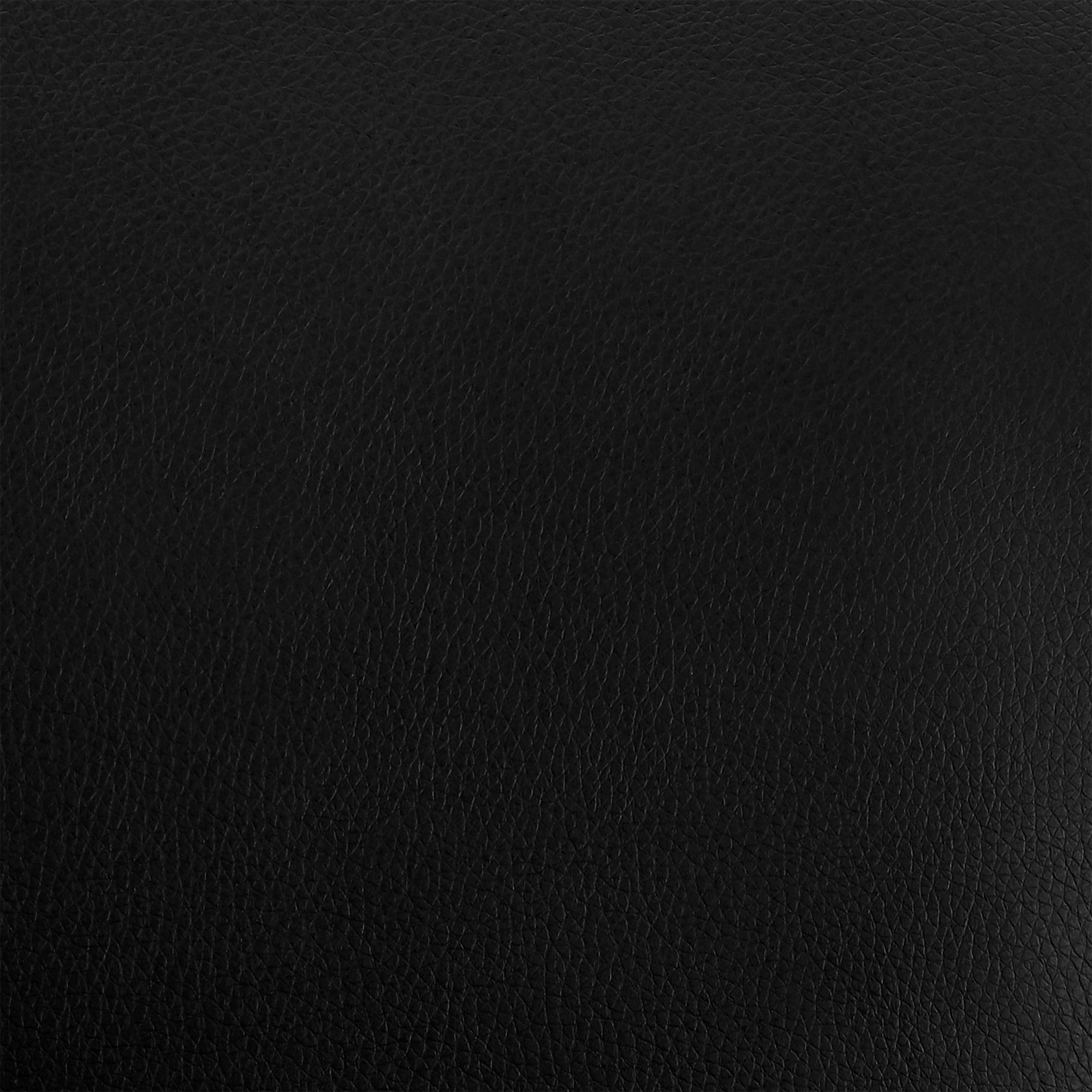 26" Elegant Black Faux Leather and Black Metal Armless Swivel Counter Stool