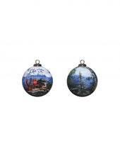 Scenic Life is Better in the Mountains Hand Painted Mouth Blown Glass Ornament