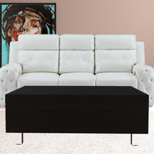 Mesa de centro rectangular con tapa elevable de madera fabricada en negro de 32