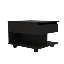 Mesa de centro rectangular de madera fabricada en negro de 22
