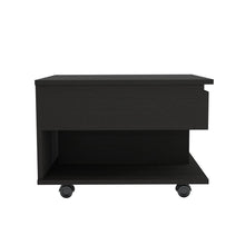 Mesa de centro rectangular de madera fabricada en negro de 22