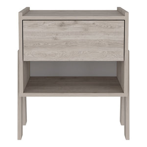 Sleek and Trendy Light Grey Bedroom Nightstand