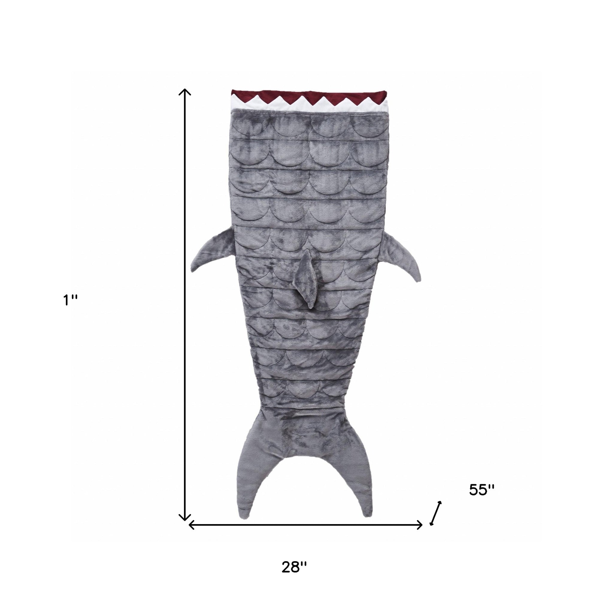 Grey Shark Weighted Throw Blanket