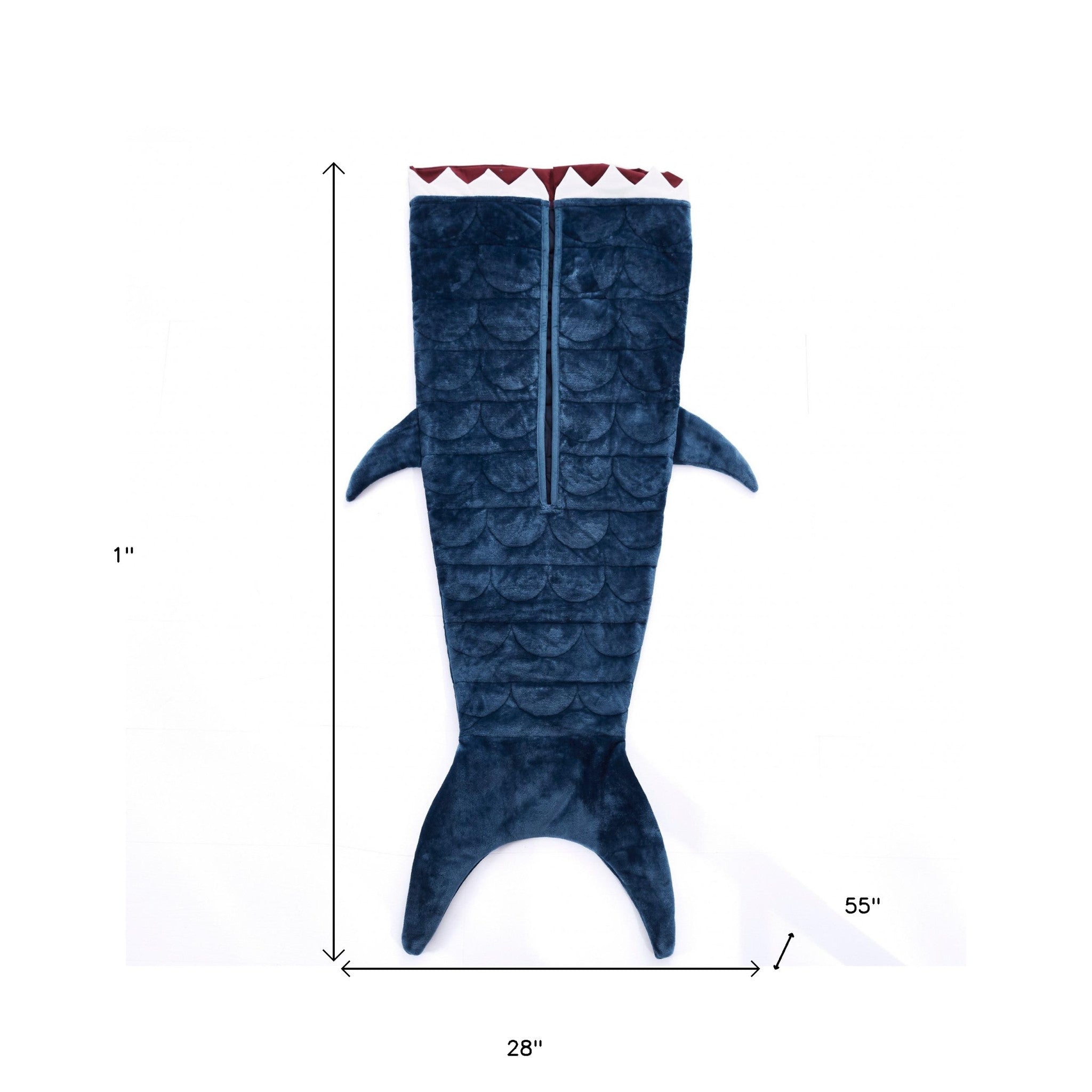 Navy Blue Shark Weighted Throw Blanket