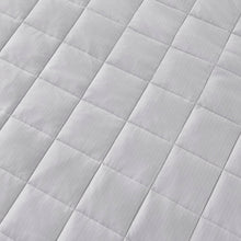 Grey Striped Polar Air Cooling Weighted Thrown Blanket