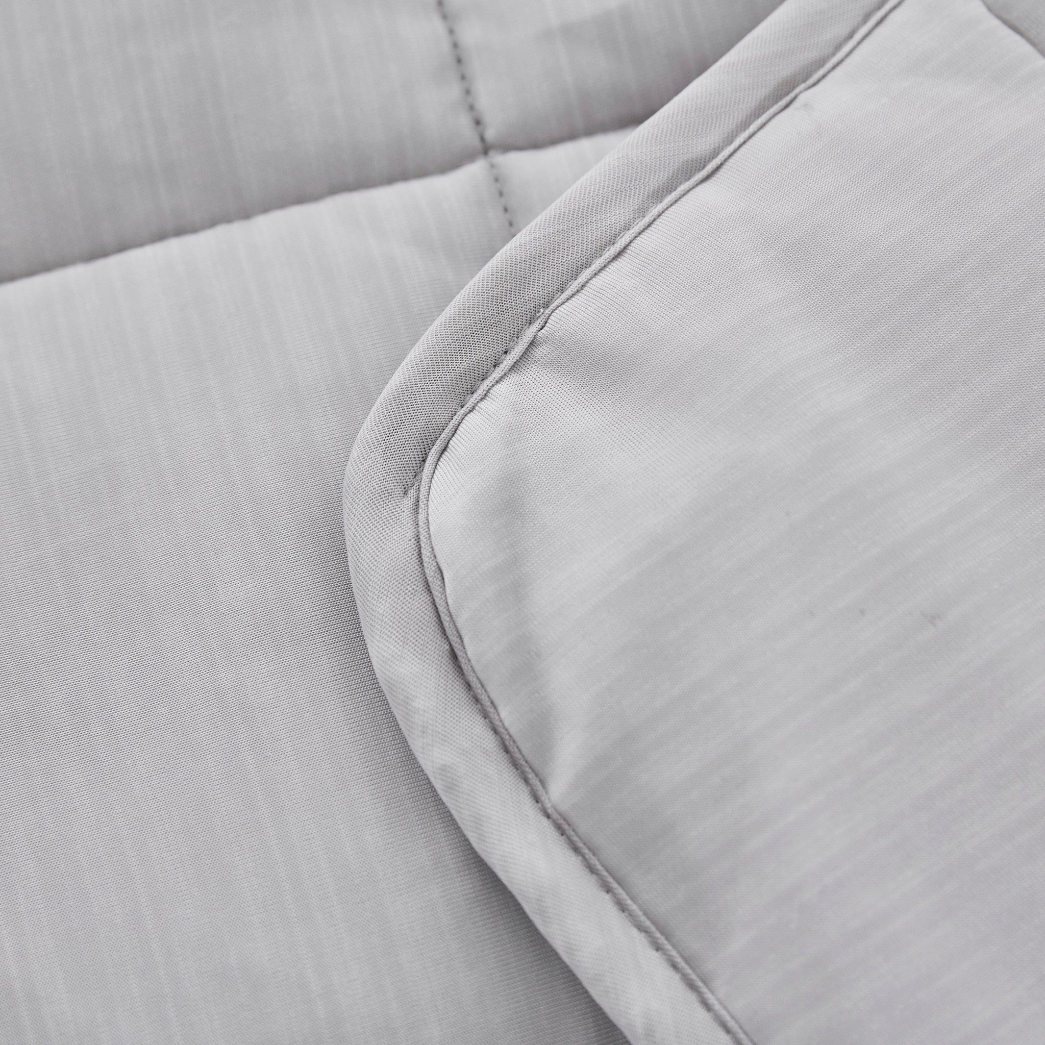 Grey Striped Polar Air Cooling Weighted Thrown Blanket