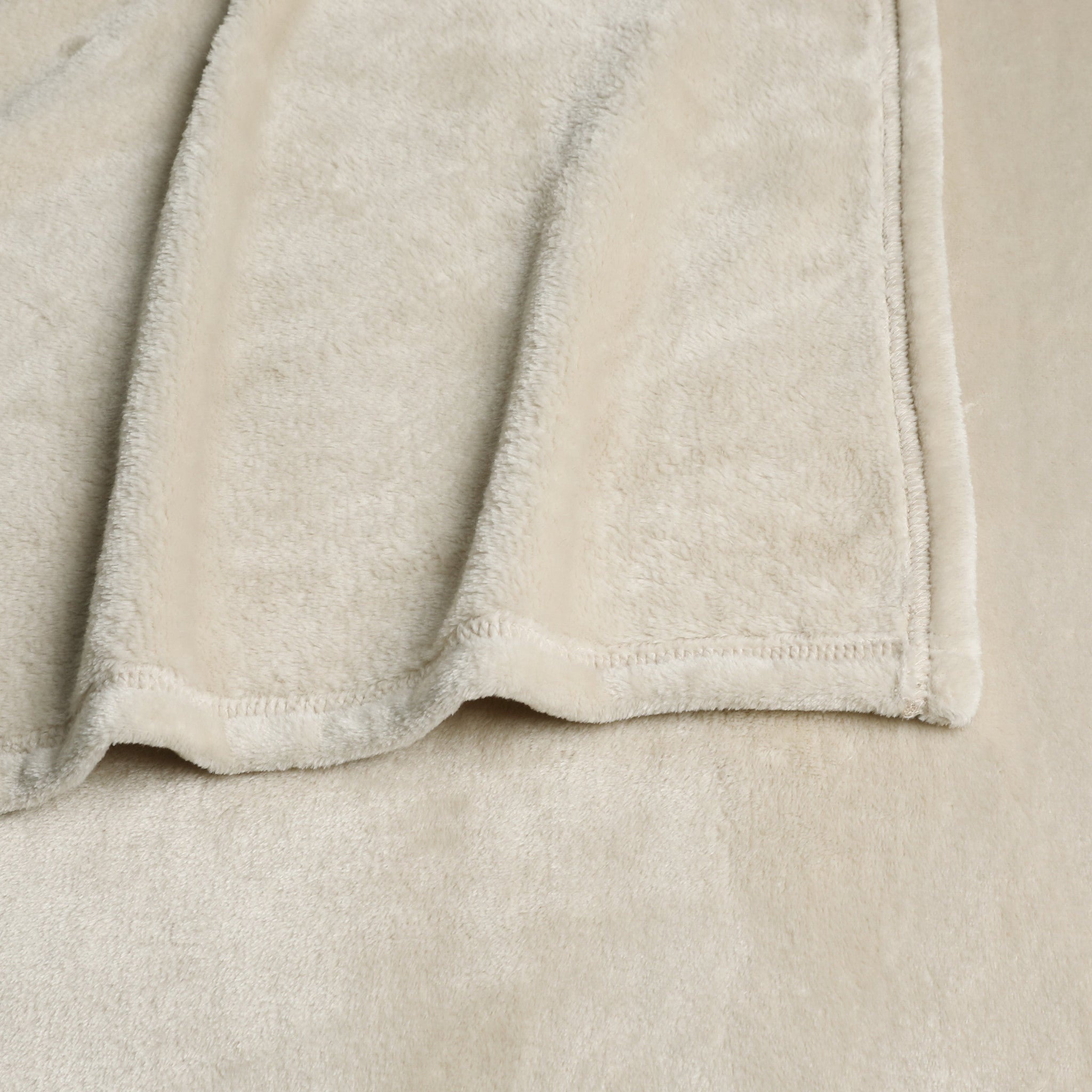 Ivory Solid Anti Microbial Oversized Throw