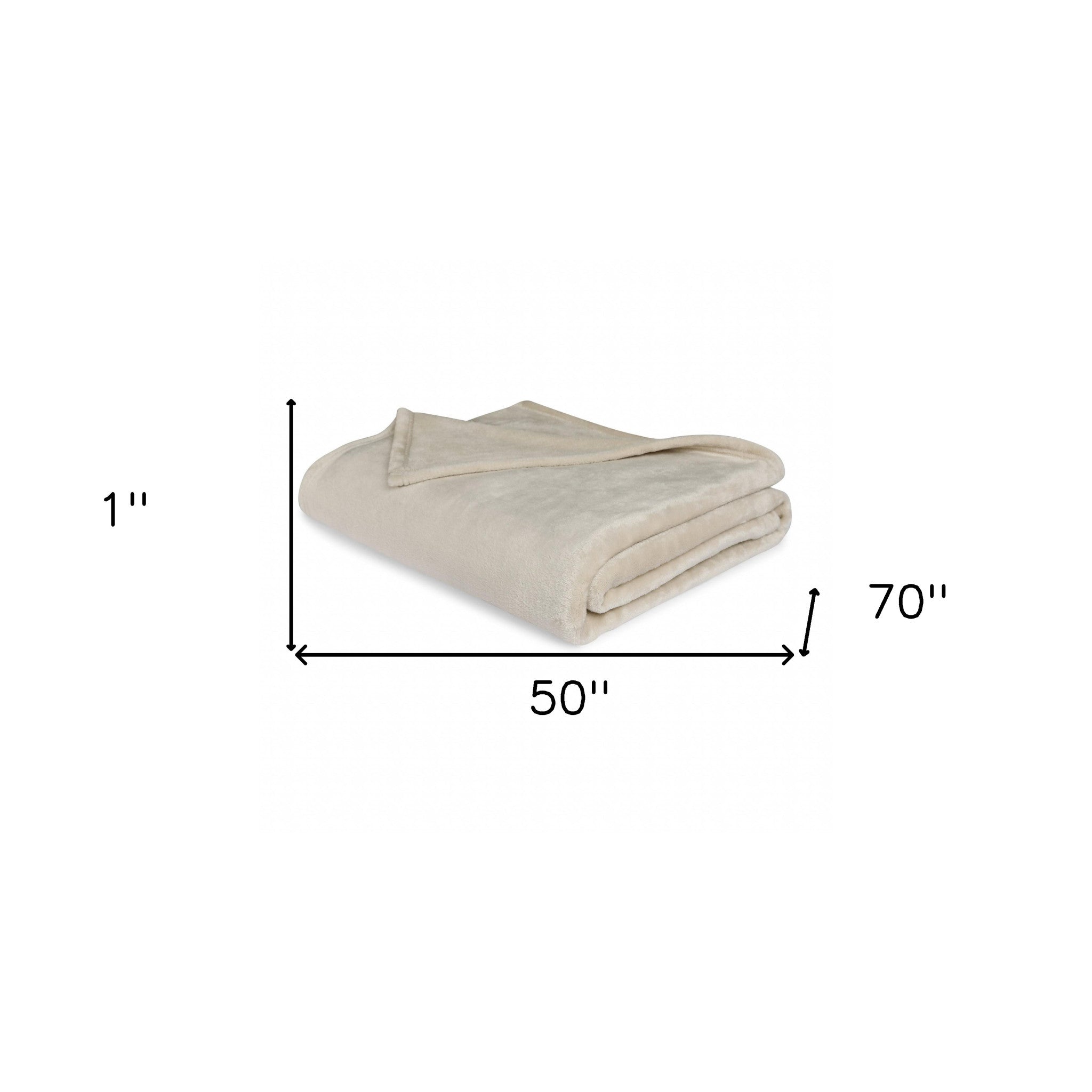 Ivory Solid Anti Microbial Oversized Throw
