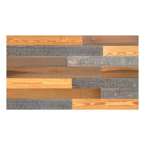 Thermo Treated Gold Gray Brown Mixed Color Wood Wall Plank Set - 5" x 48"