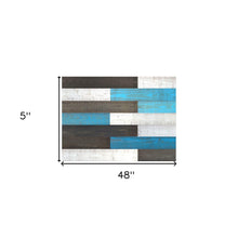 5 英寸 x 48 英寸熱處理黑白和水綠色混合色木牆板套裝