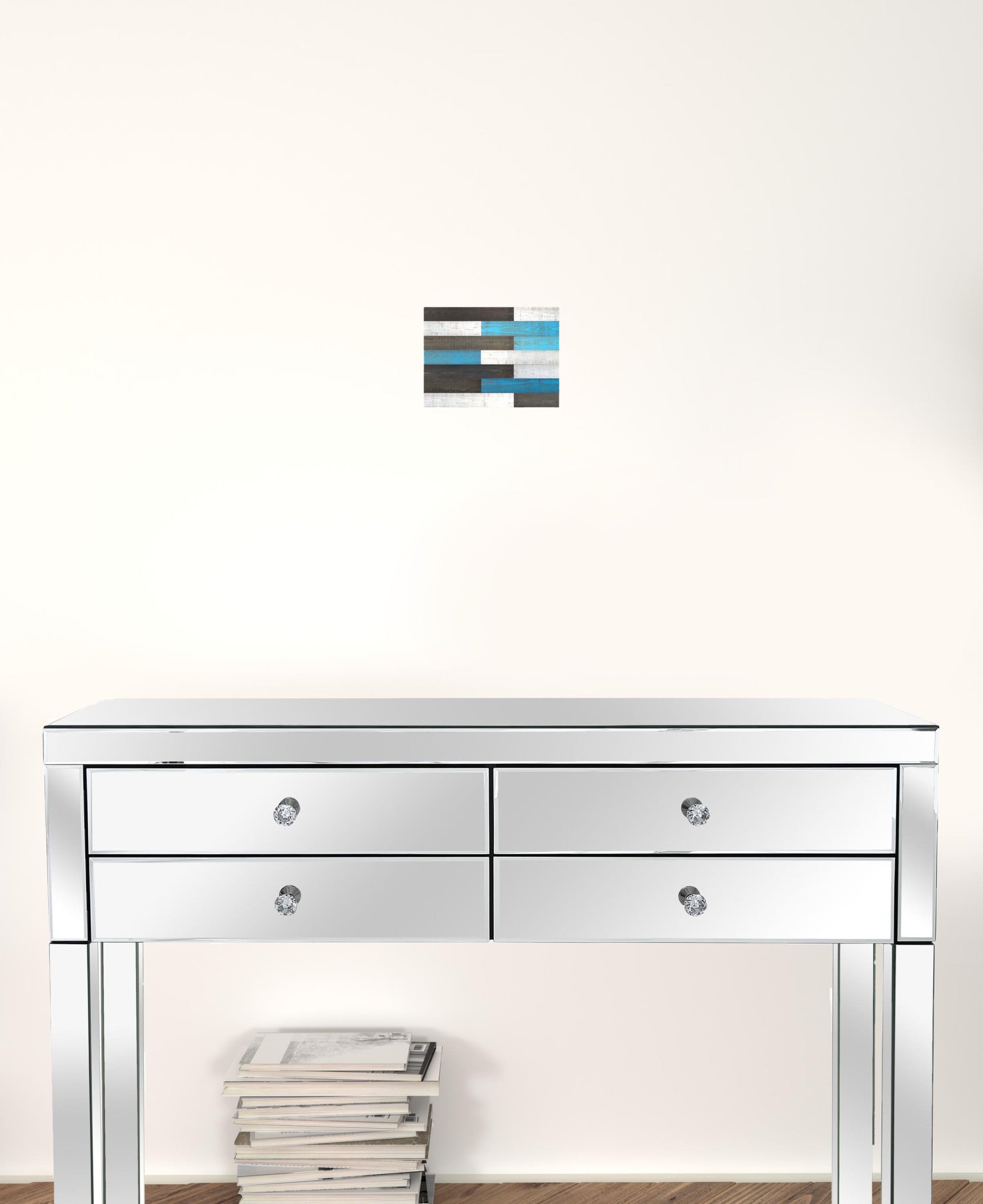 5 英寸 x 48 英寸熱處理黑白和水綠色混合色木牆板套裝