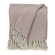 Pink Woven Cotton Solid Color Reversable Throw