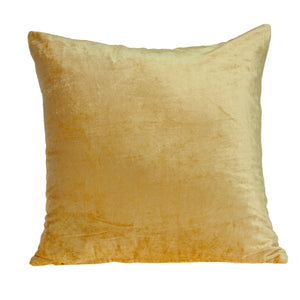 22 X 22 Yellow Zippered Cotton Blend Throw Pillow