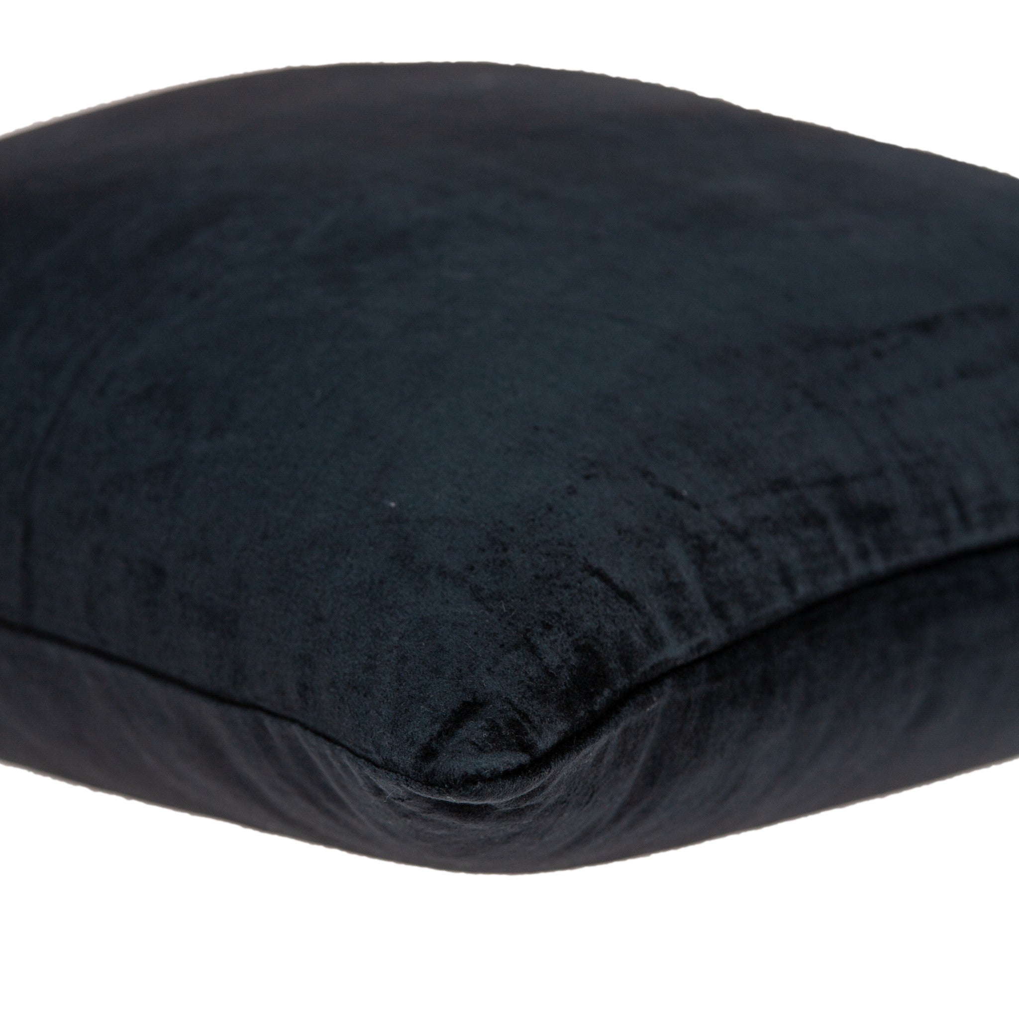 22" Black Cotton Blend Solid Color Throw Pillow